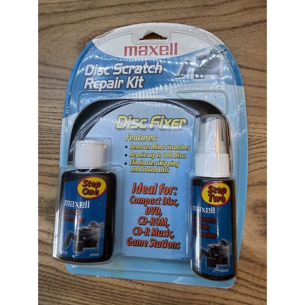 Maxell Disc Scratch Repair Kit CD-335 CD DVD Video Games Remove Scratches Sealed
